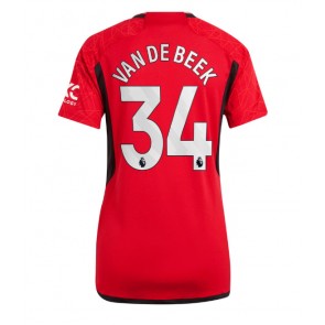Manchester United Donny van de Beek #34 Hemmatröja Dam 2023-24 Kortärmad